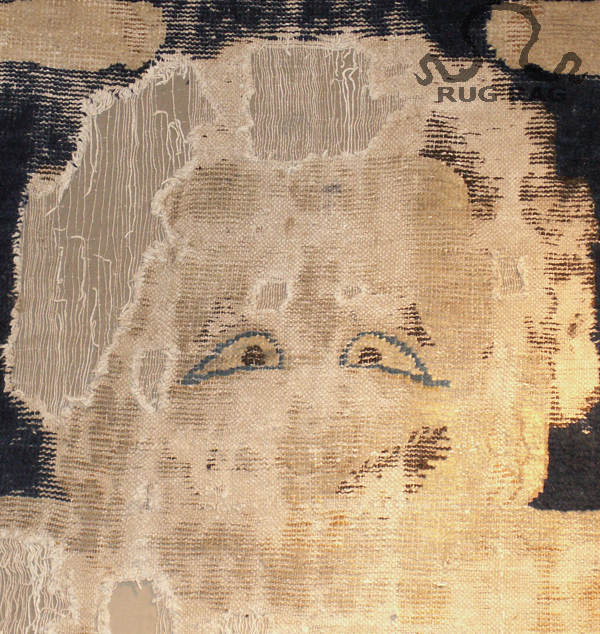 Flayed Man Tantric Rug Face Detail